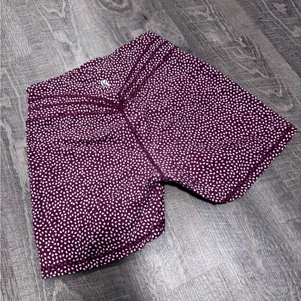 Buff Bunny Collection Maroon Bossy Print  4” Shorts